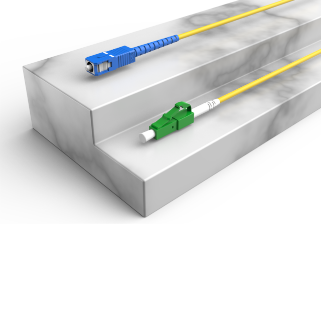 Patchcord de fibra óptica LC/APC-SC/UPC Simplex de modo único G652D/G657A1 Core LSZH SM Cabos de patch cord de fibra óptica