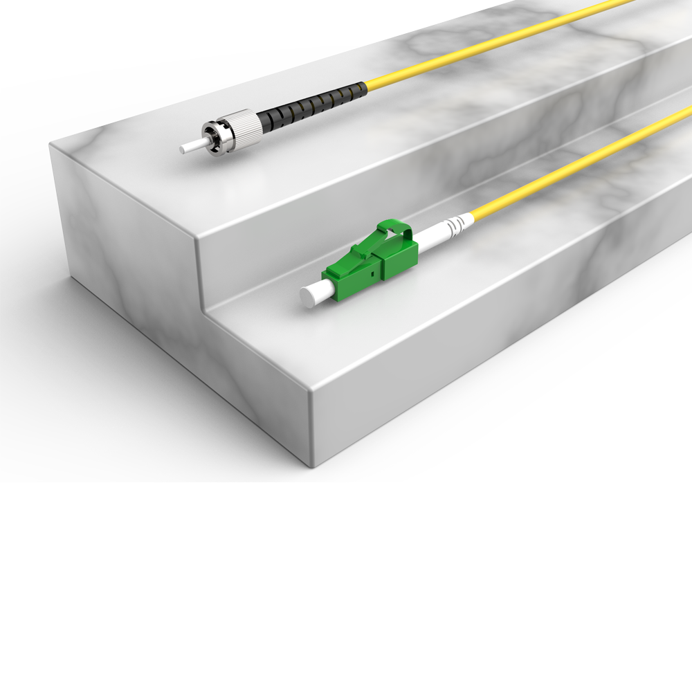 Patchcord de fibra óptica LC/APC-ST/UPC Simplex de modo único G652D/G657A1 Core LSZH SM Cabos de patch cord de fibra óptica