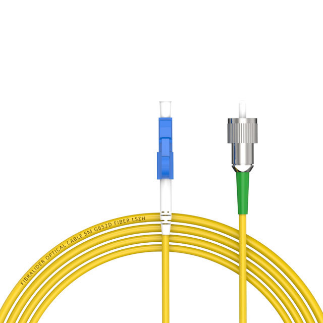 Patchcord de fibra óptica LC/UPC-FC/APC Simplex de modo único G652D/G657A1 Core LSZH SM Cabos de patch cord de fibra óptica