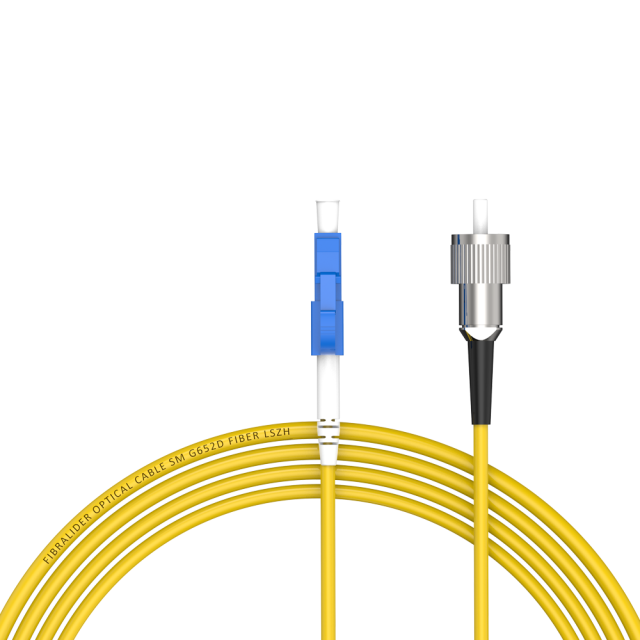 Patchcord de fibra óptica LC/UPC-FC/UPC Simplex de modo único G652D/G657A1 Core LSZH SM Cabos de patch cord de fibra óptica