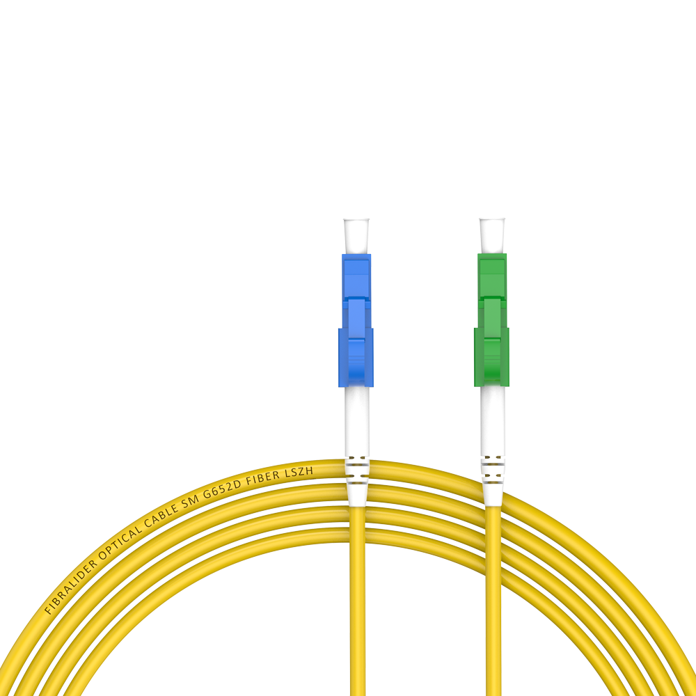 Patchcord de fibra óptica LC/UPC-LC/APC Simplex de modo único G652D/G657A1 Core LSZH SM Cabos de patch cord de fibra óptica