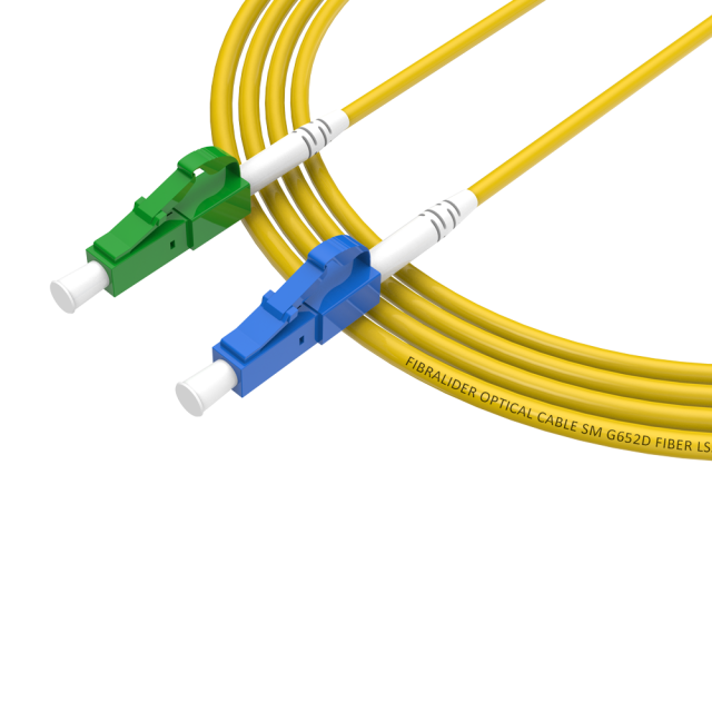 Patchcord de fibra óptica LC/UPC-LC/APC Simplex de modo único G652D/G657A1 Core LSZH SM Cabos de patch cord de fibra óptica