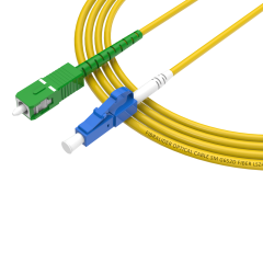 Patchcord de fibra óptica LC/UPC-SC/APC Simplex de modo único G652D/G657A1 Core LSZH SM Cabos de patch cord de fibra óptica