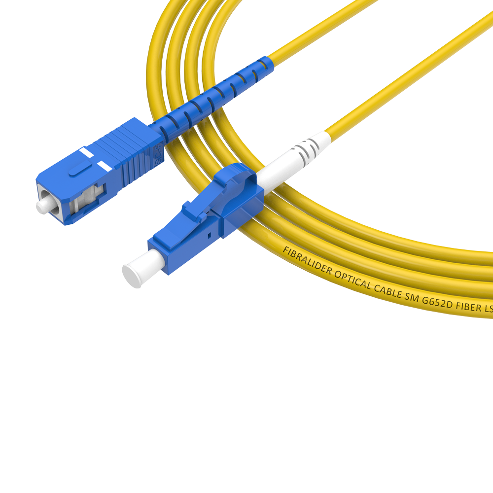 Patchcord de fibra óptica LC/UPC-SC/UPC Simplex de modo único G652D/G657A1 Core LSZH SM Cabos de patch cord de fibra óptica