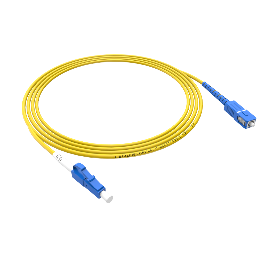 Patchcord de fibra óptica LC/UPC-SC/UPC Simplex de modo único G652D/G657A1 Core LSZH SM Cabos de patch cord de fibra óptica