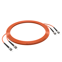 ST/UPC-ST/UPC多模双纤带卡扣OM2低烟无卤光纤跳线