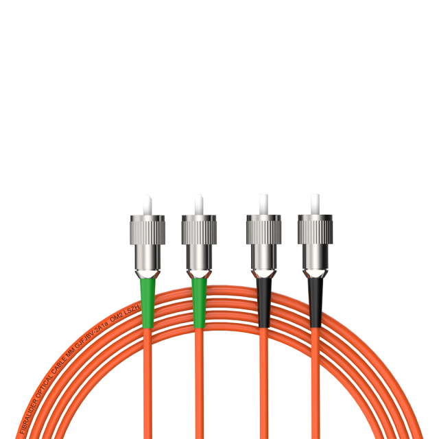 Patchcord de fibra óptica FC/APC-FC/UPC Multimodo Duplex OM2 LSZH MM Cabos de patch cord de fibra óptica