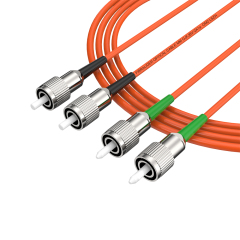 Patchcord de fibra óptica FC/APC-FC/UPC Multimodo Duplex OM2 LSZH MM Cabos de patch cord de fibra óptica