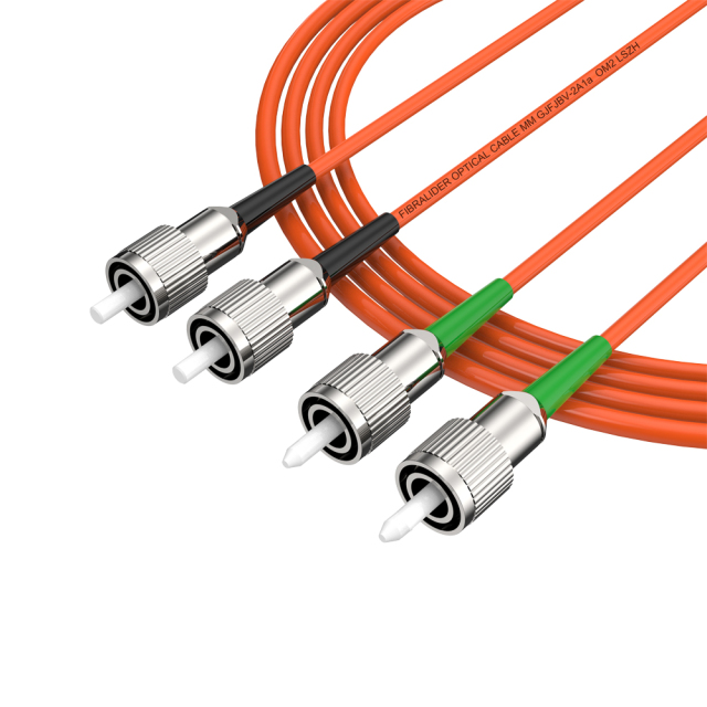 Patchcord de fibra óptica FC/APC-FC/UPC Multimodo Duplex OM2 LSZH MM Cabos de patch cord de fibra óptica