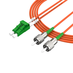Patchcord de fibra óptica FC/APC-LC/APC Multimodo Duplex OM2 LSZH MM Cabos de patch cord de fibra óptica