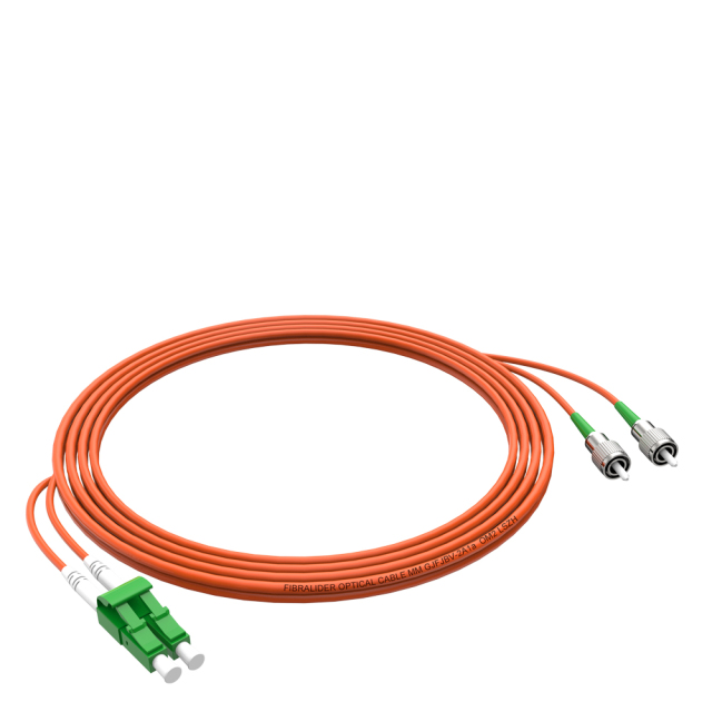 Patchcord de fibra óptica FC/APC-LC/APC Multimodo Duplex OM2 LSZH MM Cabos de patch cord de fibra óptica