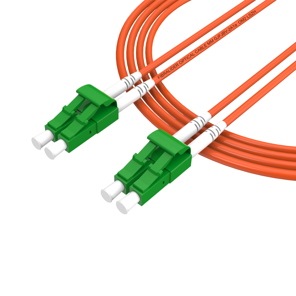 Patchcord de fibra óptica LC/APC-LC/APC Multimodo Duplex OM2 LSZH MM Cabos de patch cord de fibra óptica