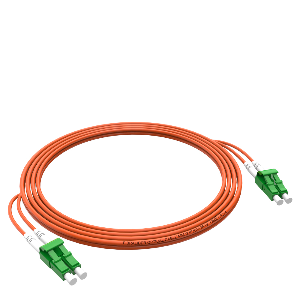 Patchcord de fibra óptica LC/APC-LC/APC Multimodo Duplex OM2 LSZH MM Cabos de patch cord de fibra óptica
