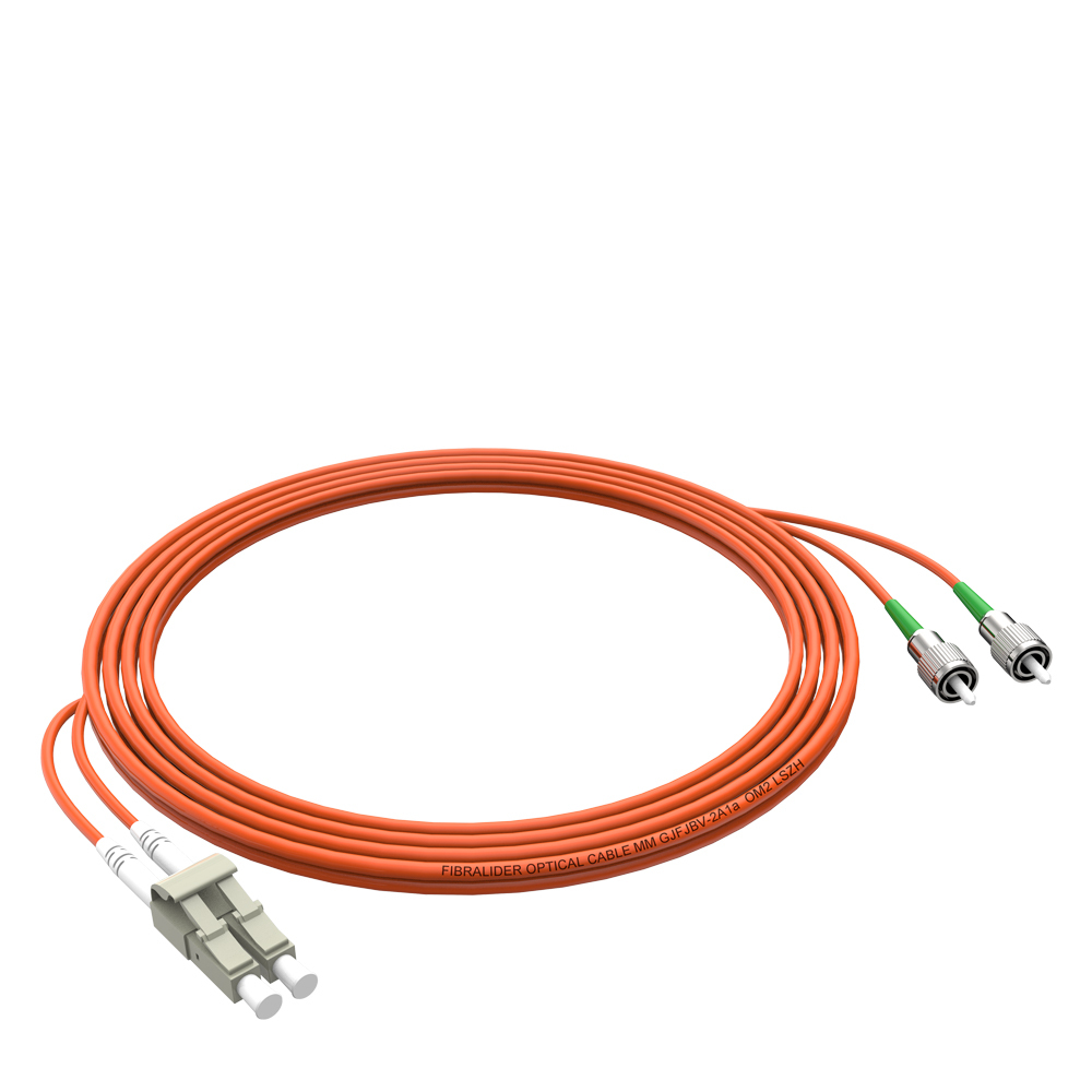 Fibra Óptica Patchcord FC/APC-LC/UPC Multimodo Duplex OM2 LSZH MM Cables de fibra óptica Patch Cord