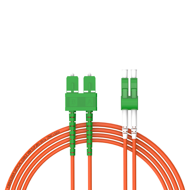 Patchcord de fibra óptica SC/APC-LC/APC Multimodo Duplex OM2 LSZH MM Cabos de patch cord de fibra óptica