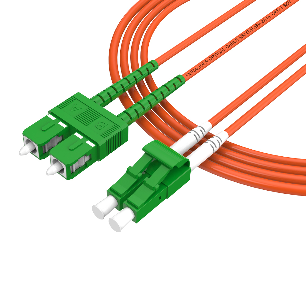 Fiber Optic Patchcord SC/APC-LC/APC Multimode Duplex OM2 LSZH MM Fiber Optical Patch Cord Cables