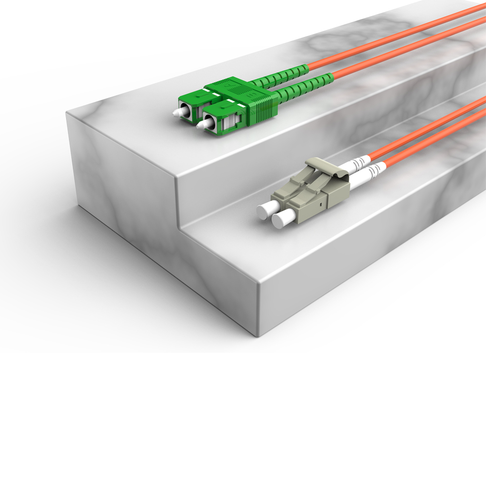 Patchcord de fibra óptica SC/APC-LC/UPC Multimodo Duplex OM2 LSZH MM Cabos de patch cord de fibra óptica