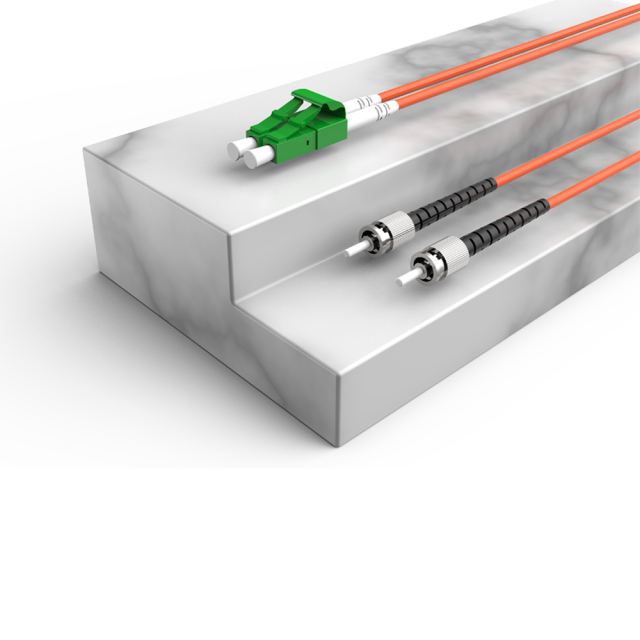 Patchcord de fibra óptica LC/APC-ST/UPC Multimodo Duplex OM2 LSZH MM Cabos de patch cord de fibra óptica