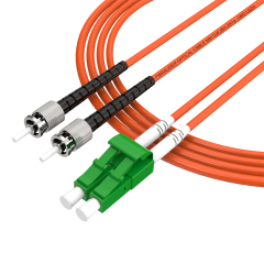 Patchcord de fibra óptica LC/APC-ST/UPC Multimodo Duplex OM2 LSZH MM Cabos de patch cord de fibra óptica
