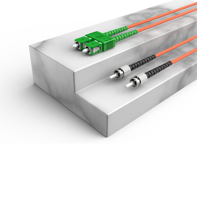 ST/UPC-SC/APC多模双纤带卡扣OM2低烟无卤光纤跳线