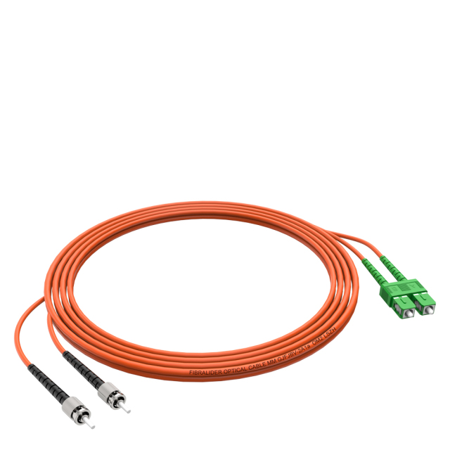 ST/UPC-SC/APC多模双纤带卡扣OM2低烟无卤光纤跳线