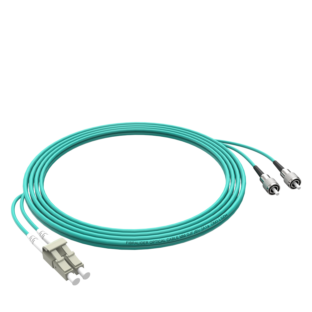 Patchcord de fibra óptica FC/UPC-LC/UPC Multimodo Duplex OM3 LSZH MM Cabos de patch cord de fibra óptica