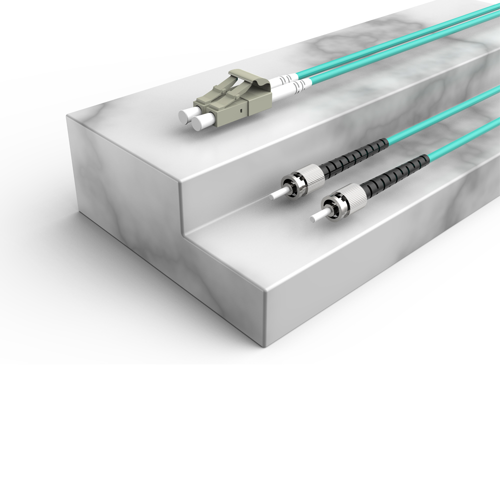 Patchcord de fibra óptica ST/UPC-LC/UPC Multimodo Duplex OM3 LSZH MM Cabos de patch cord de fibra óptica