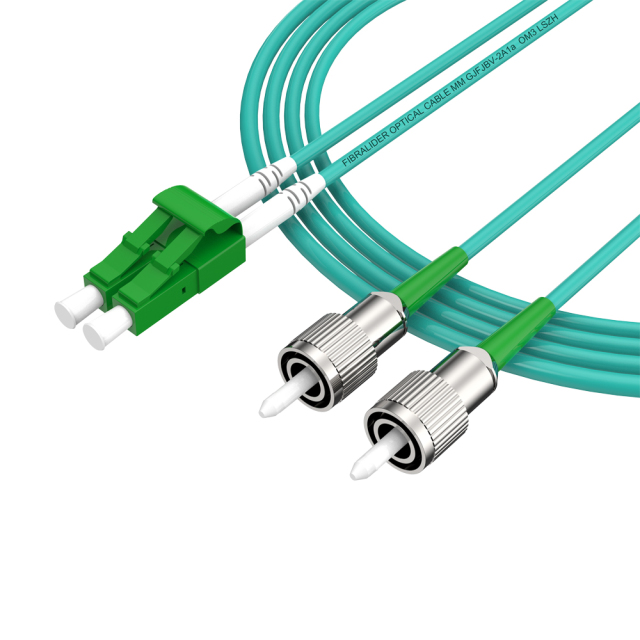 Fibra Óptica Patchcord FC/APC-LC/APC Multimodo Duplex OM3 LSZH MM Cables de fibra óptica Patch Cord