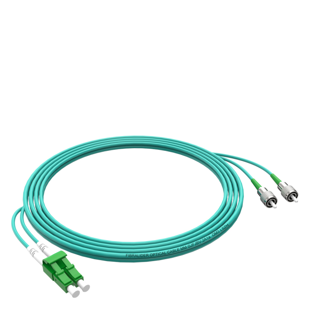 Fibra Óptica Patchcord FC/APC-LC/APC Multimodo Duplex OM3 LSZH MM Cables de fibra óptica Patch Cord