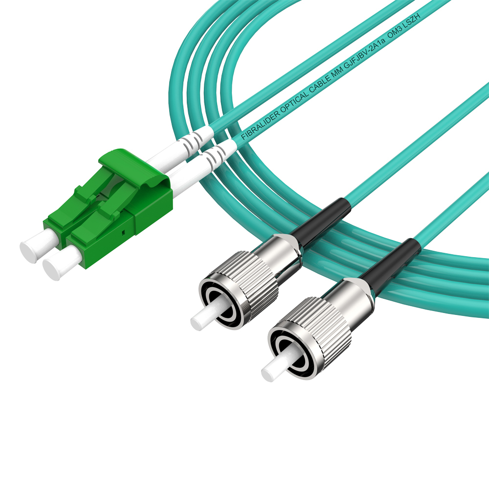Patchcord de fibra óptica FC/UPC-LC/APC Multimodo Duplex OM3 LSZH MM Cabos de patch cord de fibra óptica