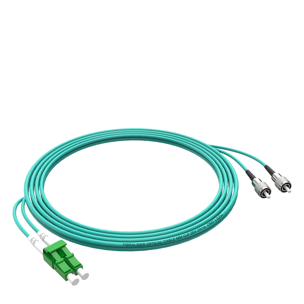 Patchcord de fibra óptica FC/UPC-LC/APC Multimodo Duplex OM3 LSZH MM Cabos de patch cord de fibra óptica