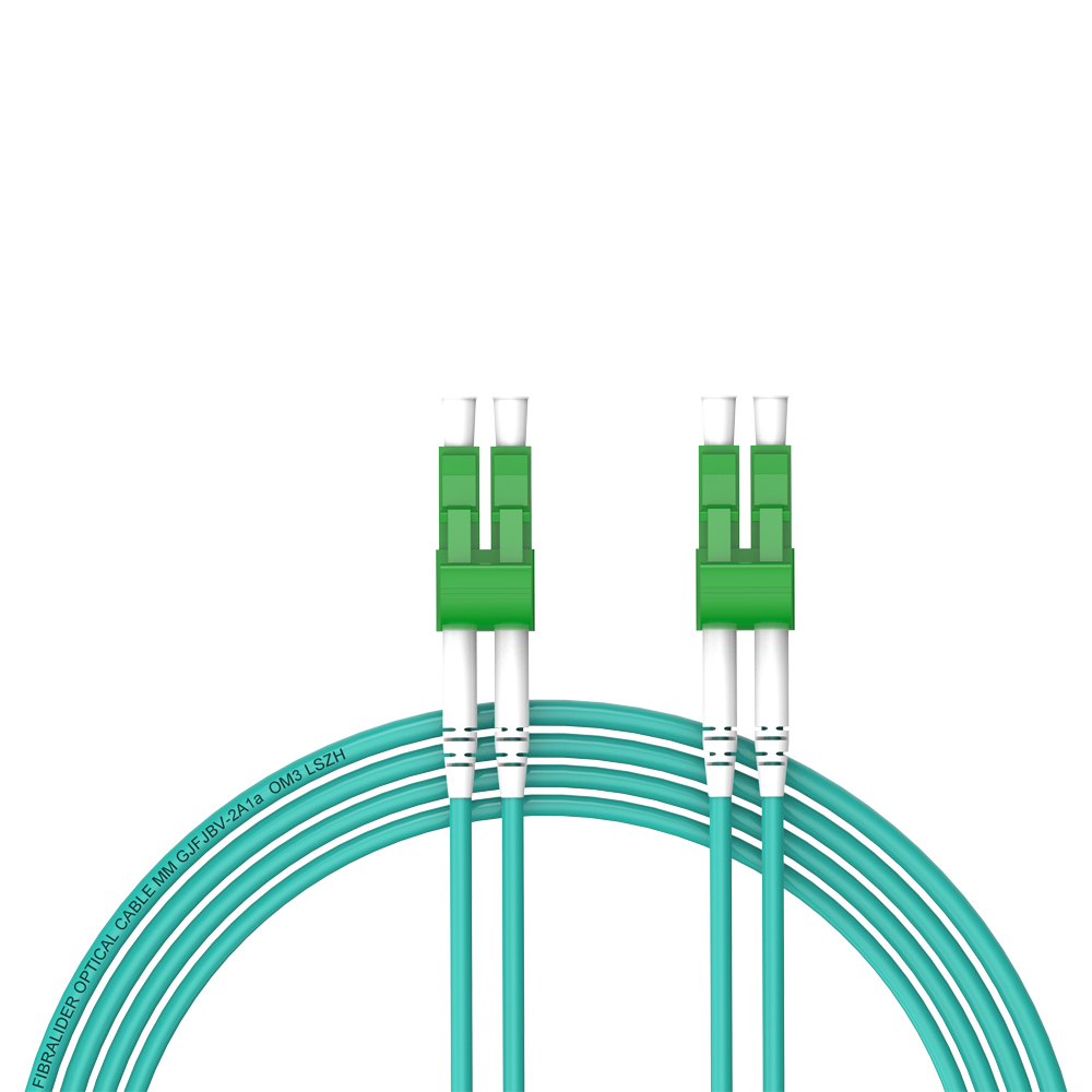 Patchcord de fibra óptica LC/APC-LC/APC Multimodo Duplex OM3 LSZH MM Cabos de patch cord de fibra óptica