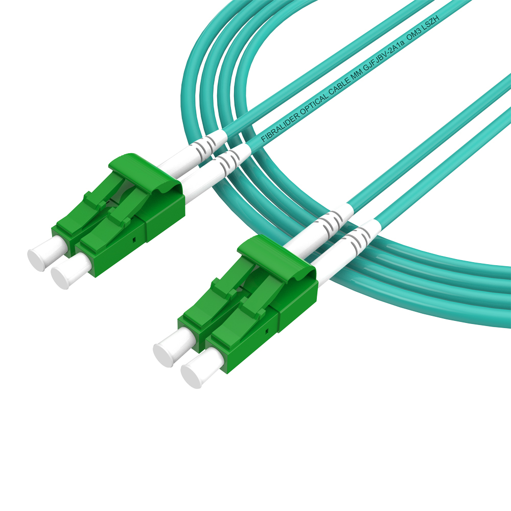 Patchcord de fibra óptica LC/APC-LC/APC Multimodo Duplex OM3 LSZH MM Cabos de patch cord de fibra óptica