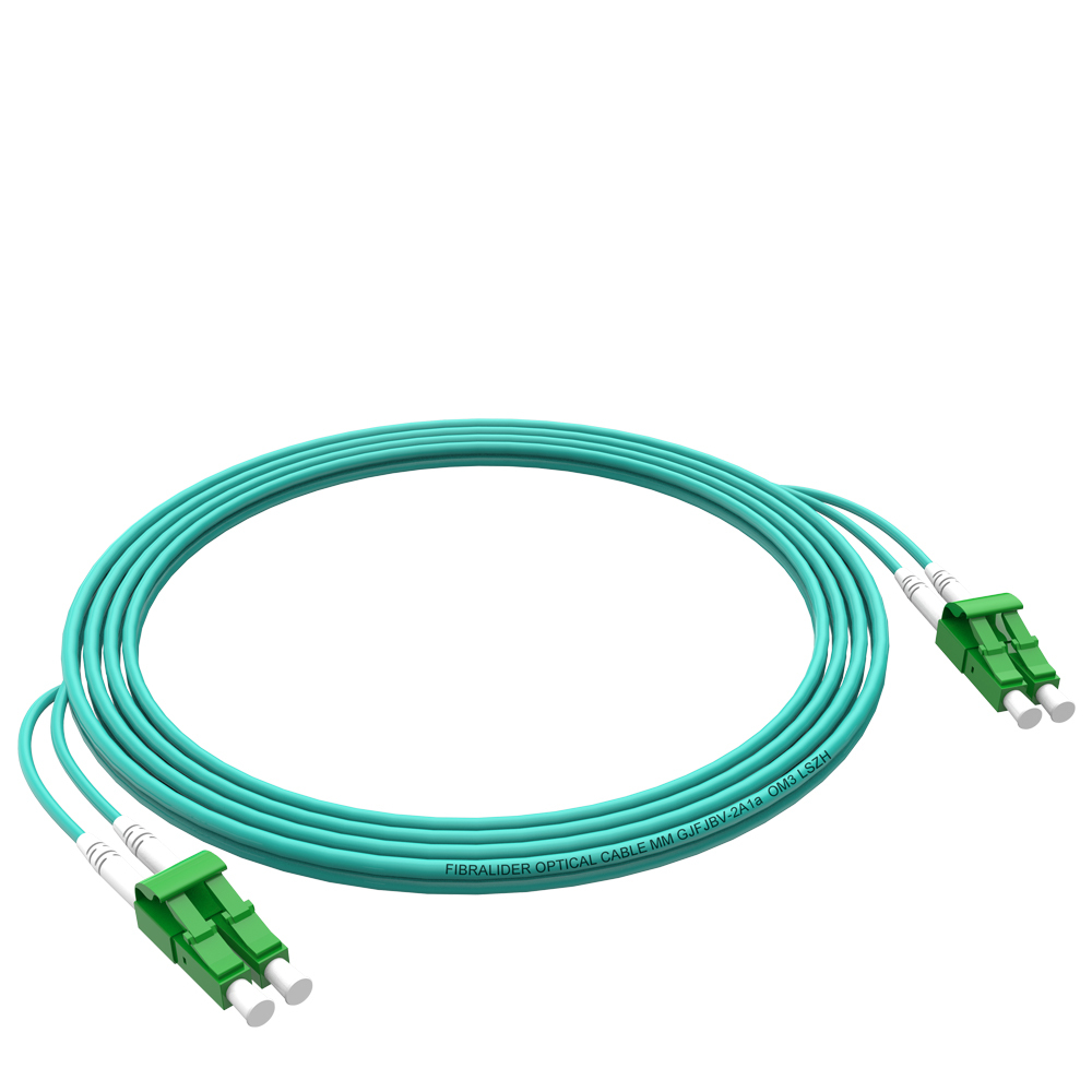 Patchcord de fibra óptica LC/APC-LC/APC Multimodo Duplex OM3 LSZH MM Cabos de patch cord de fibra óptica