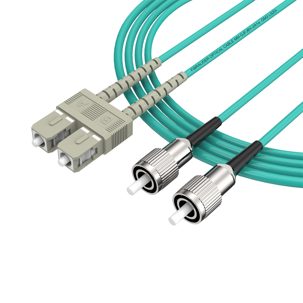 Patchcord de fibra óptica FC/UPC-SC/UPC Multimodo Duplex OM3 LSZH MM Cabos de patch cord de fibra óptica