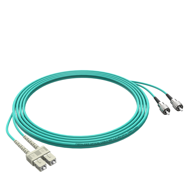 Fibra Óptica Patchcord FC/UPC-SC/UPC Multimodo Duplex OM3 LSZH MM Cables de fibra óptica Patch Cord