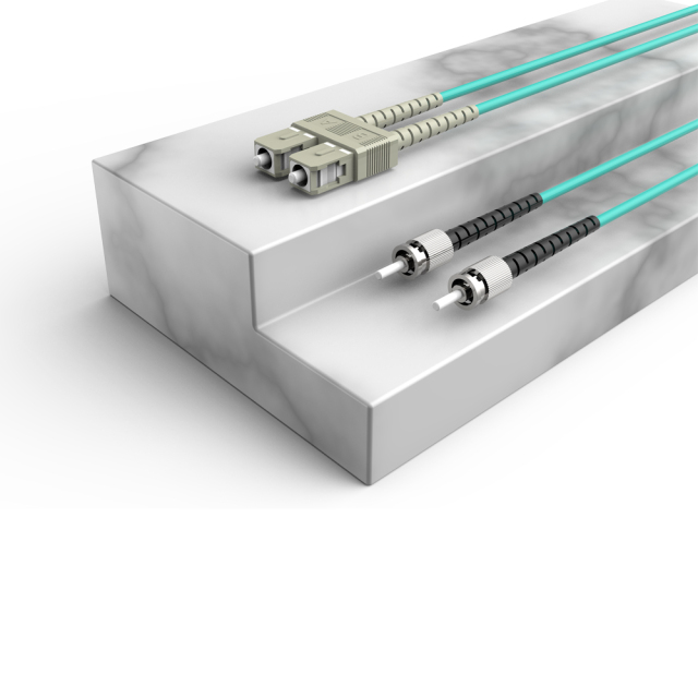 Patchcord de fibra óptica ST/UPC-SC/UPC Multimodo Duplex OM3 LSZH MM Cabos de patch cord de fibra óptica