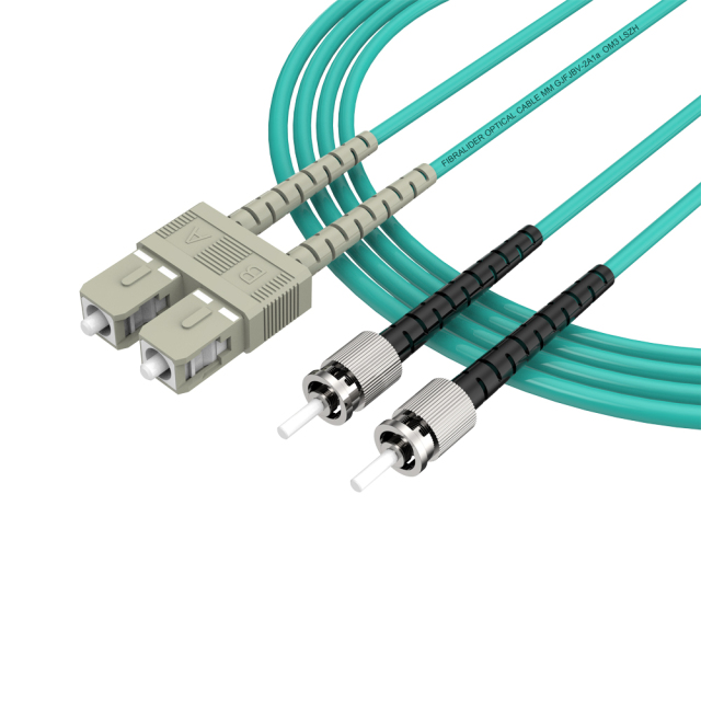 Patchcord de fibra óptica ST/UPC-SC/UPC Multimodo Duplex OM3 LSZH MM Cabos de patch cord de fibra óptica