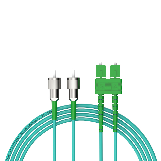 Fibra Óptica Patchcord FC/APC-SC/APC Multimodo Duplex OM3 LSZH MM Cables de fibra óptica Patch Cord