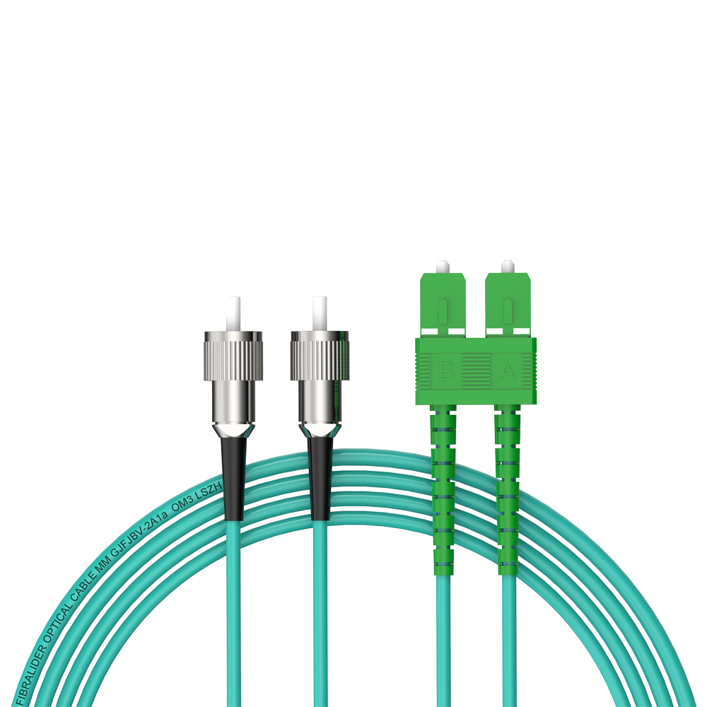 Fiber Optic Patchcord FC/UPC-SC/APC Multimode Duplex OM3 LSZH MM Fiber Optical Patch Cord Cables