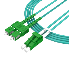 Patchcord de fibra óptica SC/APC-LC/APC Multimodo Duplex OM3 LSZH MM Cabos de patch cord de fibra óptica