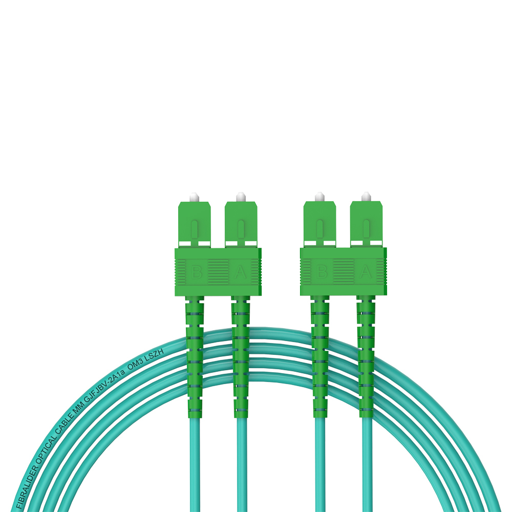 Fiber Optic Patchcord SC/APC-SC/APC Multimode Duplex OM3 LSZH MM Fiber Optical Patch Cord Cables