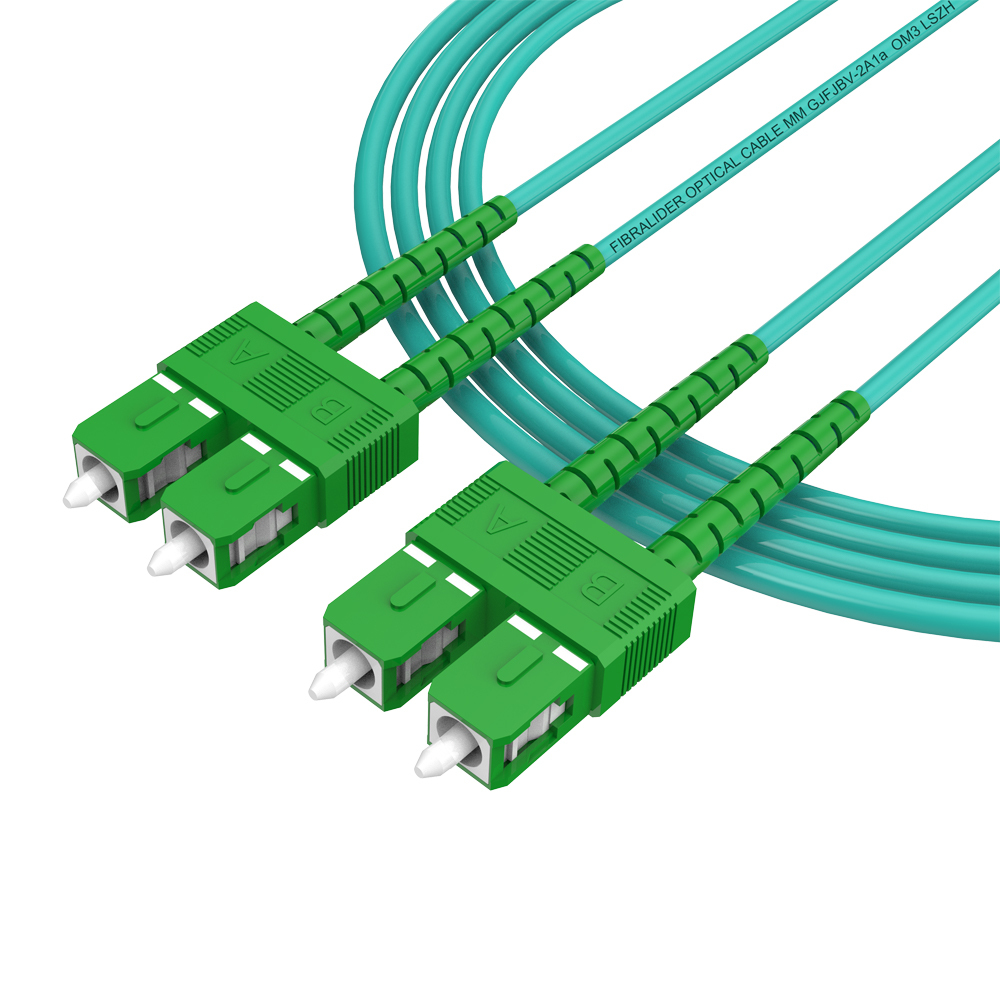 Fiber Optic Patchcord SC/APC-SC/APC Multimode Duplex OM3 LSZH MM Fiber Optical Patch Cord Cables