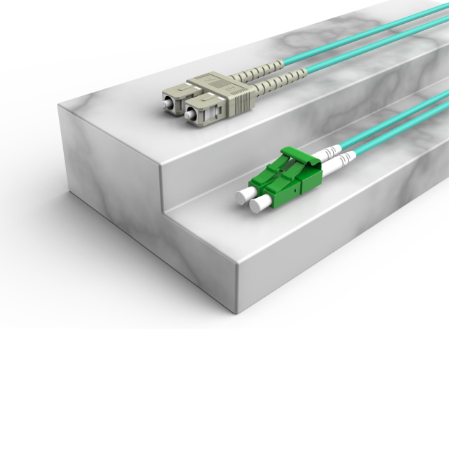 Patchcord de fibra óptica SC/UPC-LC/APC Multimodo Duplex OM3 LSZH MM Cabos de patch cord de fibra óptica