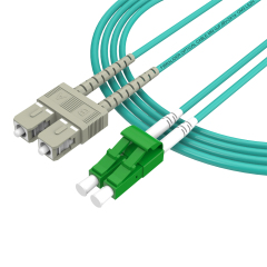 Patchcord de fibra óptica SC/UPC-LC/APC Multimodo Duplex OM3 LSZH MM Cabos de patch cord de fibra óptica