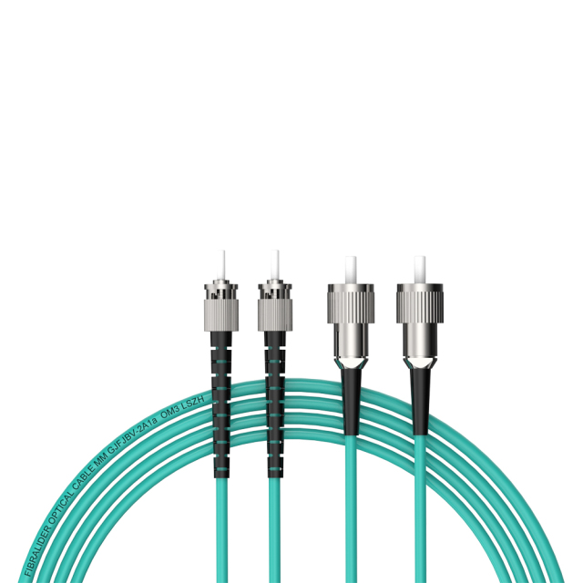 Fibra Óptica Patchcord ST/UPC-FC/UPC Multimodo Duplex OM3 LSZH MM Cables de fibra óptica Patch Cord