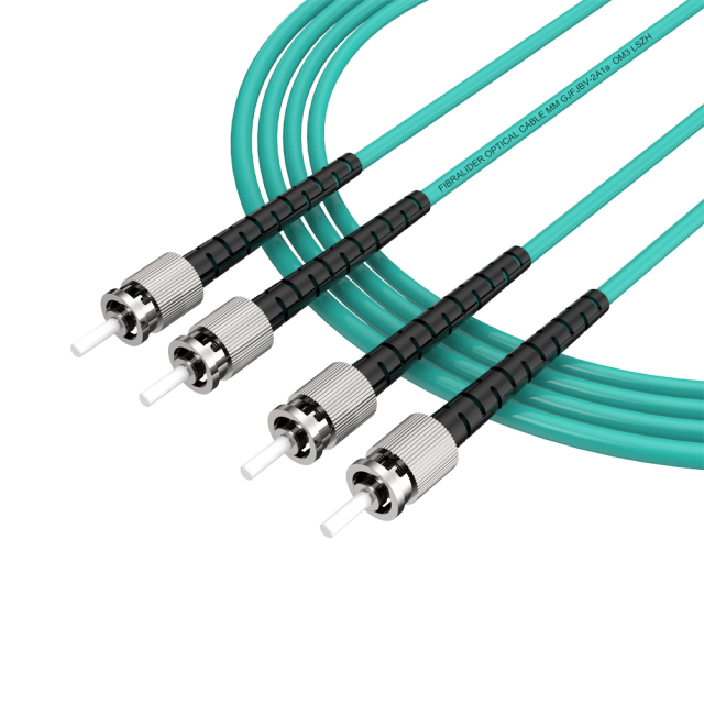 Fibra Óptica Patchcord ST/UPC-ST/UPC Multimodo Duplex OM3 LSZH MM Cables de fibra óptica Patch Cord