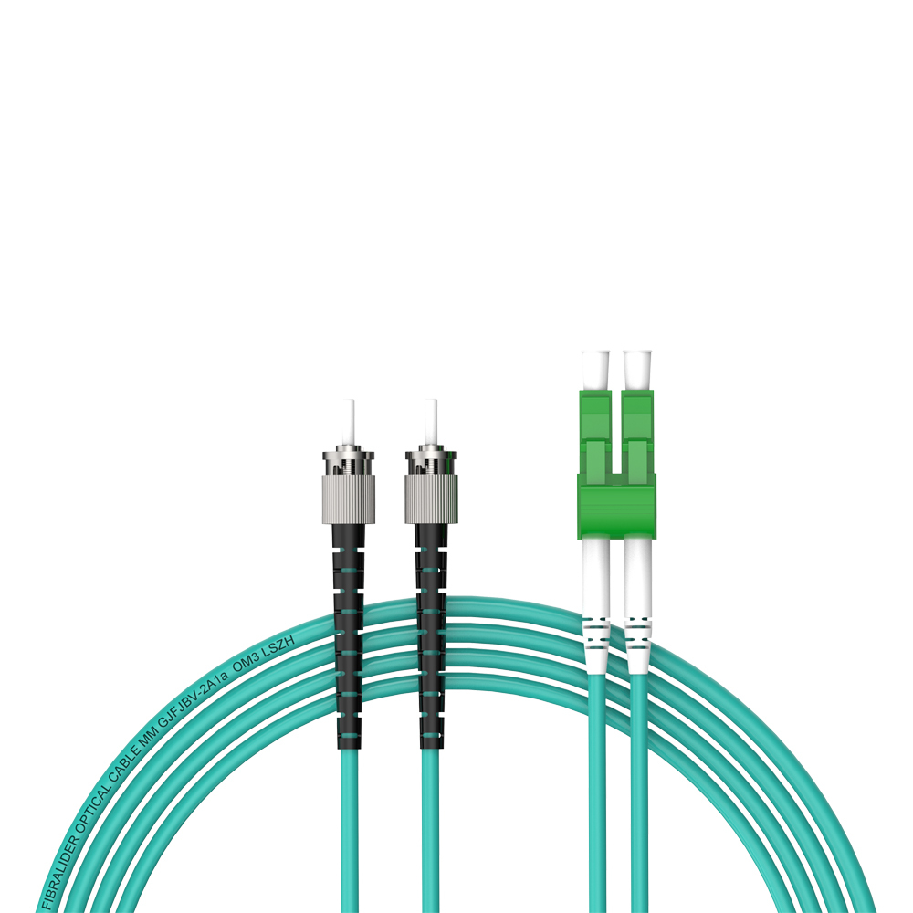 Patchcord de fibra óptica ST/UPC-LC/APC Multimodo Duplex OM3 LSZH MM Cabos de patch cord de fibra óptica