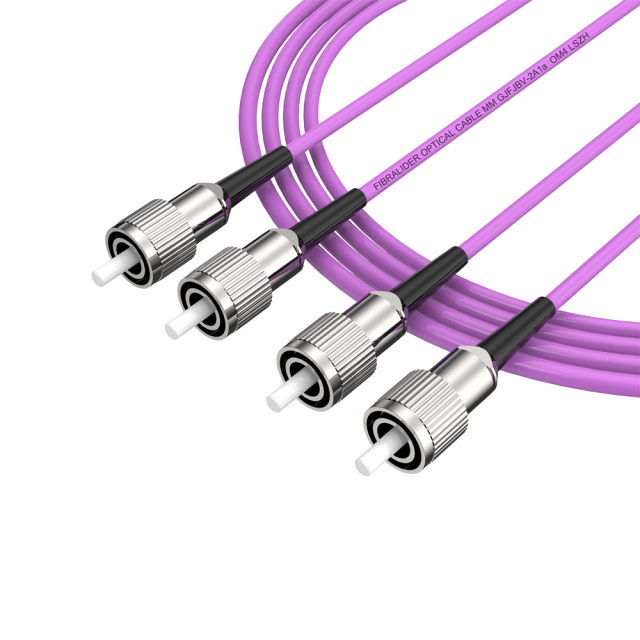 Patchcord de fibra óptica FC/UPC-FC/UPC Multimodo Duplex OM4 LSZH MM Cabos de patch cord de fibra óptica