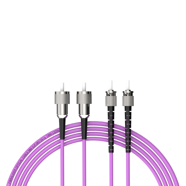 Fibra Óptica Patchcord FC/UPC-ST/UPC Multimodo Duplex OM4 LSZH MM Cables de fibra óptica Patch Cord